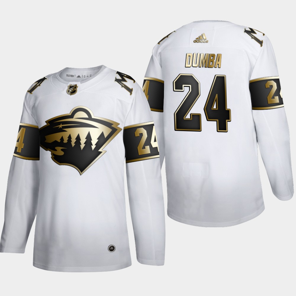 Minnesota Wild 24 Matt Dumba Men Adidas White Golden Edition Limited Stitched NHL Jersey